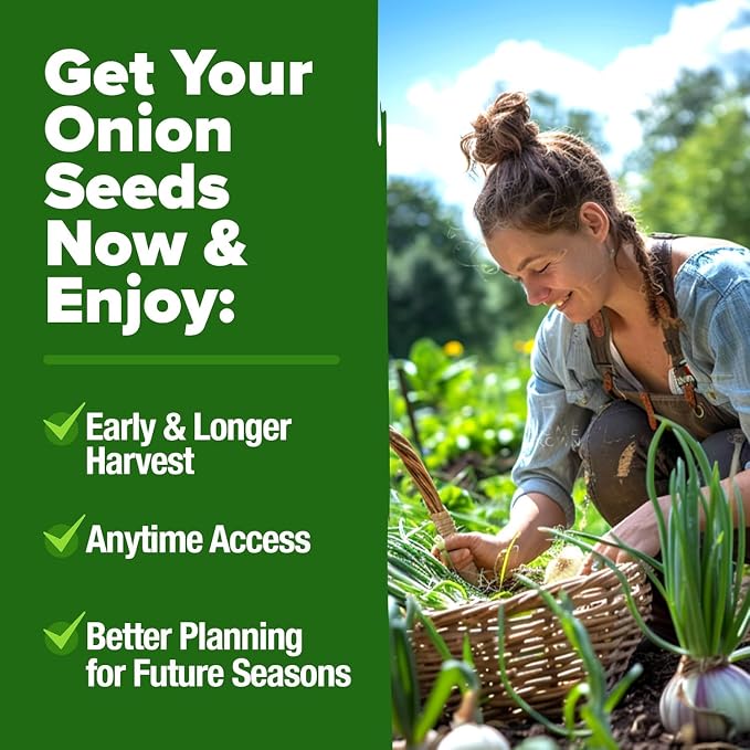 HOME GROWN 8 Onion Variety Mix 1600+ Heirloom Non-GMO Seeds - Image 6