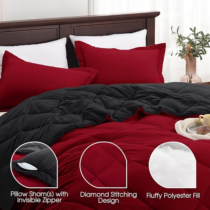 Basic Beyond California King Comforter Set, 1 Comforter 104"x96" and 2 Pillow - Image 4