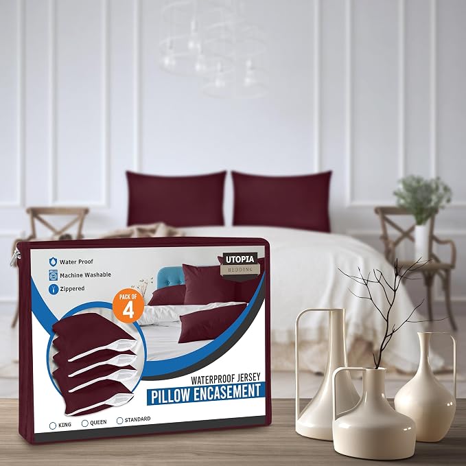 Utopia Bedding Premium 100% Waterproof Pillow Protectors - Image 7