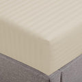 Feather & Stitch 1 Piece Fitted Sheet King Size, 100% Cotton Damask Sateen Weave by FEATHERSTITCHNEWYORK