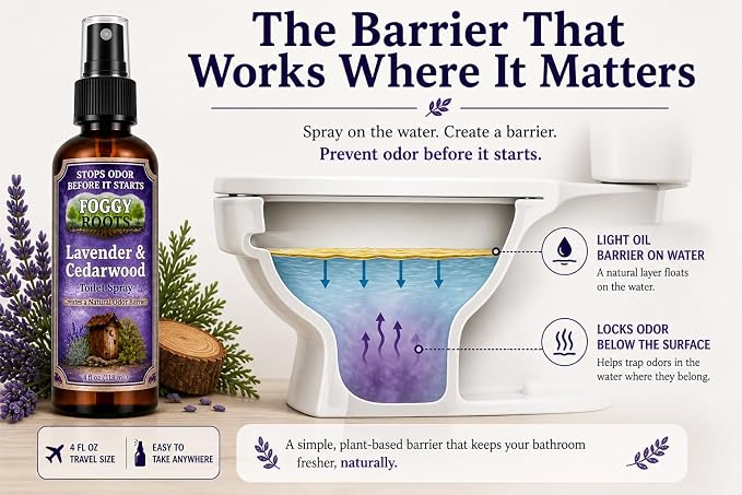 Lavender & Cedarwood Toilet Spray — Stops Odor Before It Starts, Pre-Poop - Image 9