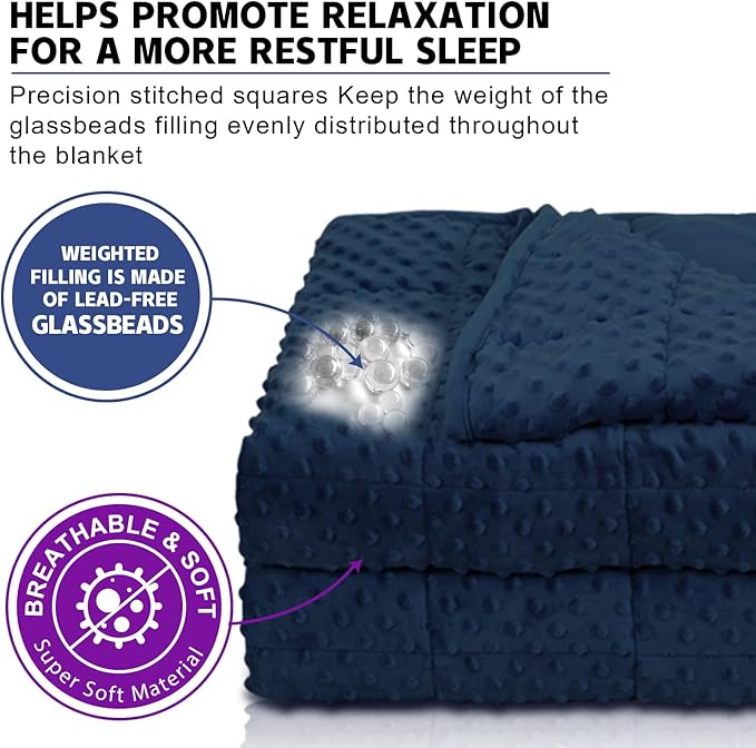 Huloo Sleep Weighted Blanket Queen 15lbs - Image 3