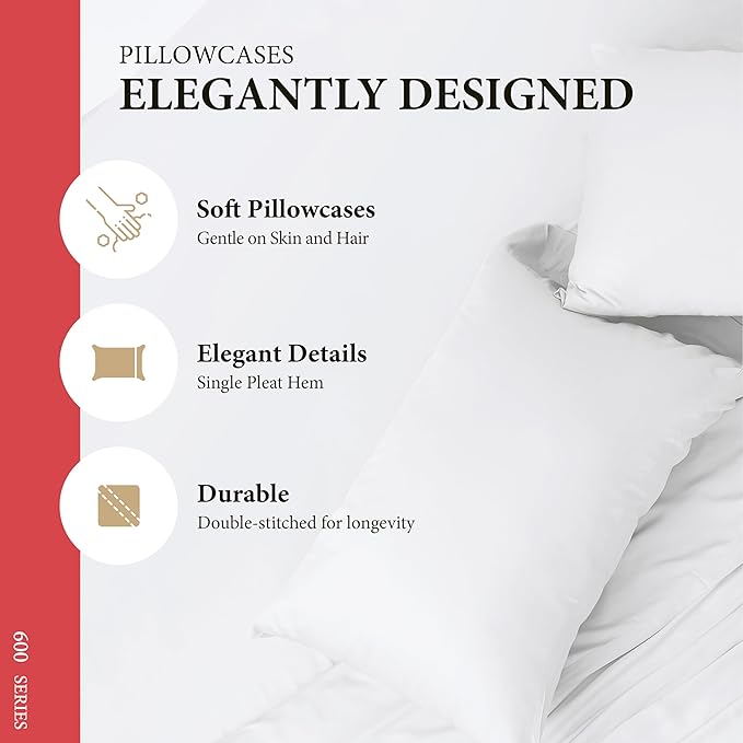 100% Egyptian Cotton California King Bed Sheet Set - Image 5