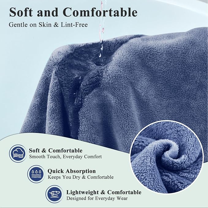 Women’s Adjustable Spa Wrap Towel Set, Microfiber Body Wrap Bathrobe - Image 4