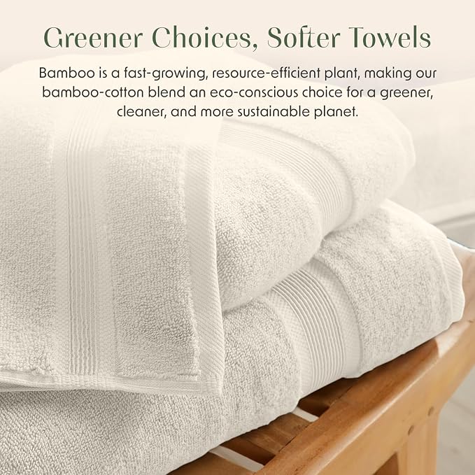 Springtree Home Luxury Viscose from Bamboo Bath Towel Set 6 Piece Set | 35% - Image 6