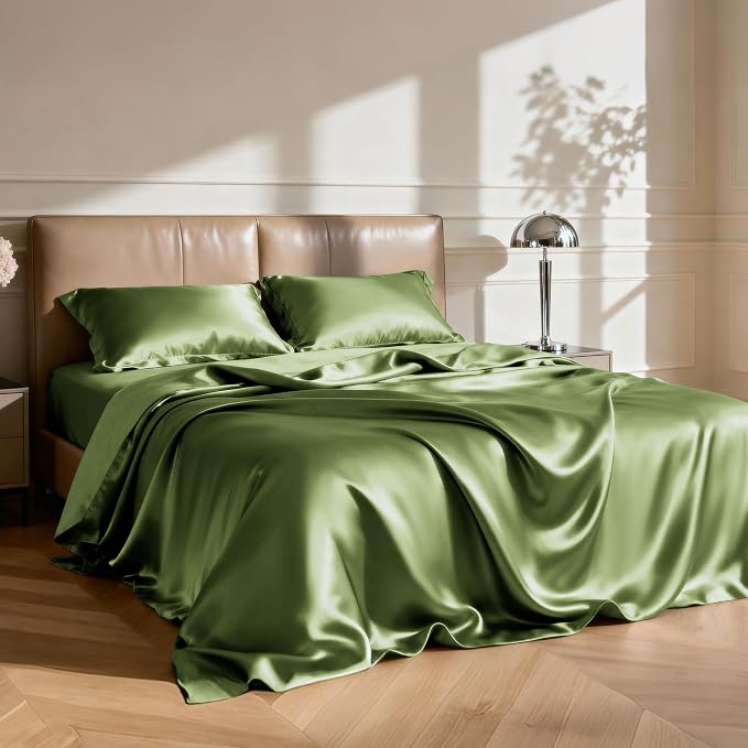 Love's cabin Satin Queen Bed Sheet Set - Image 2