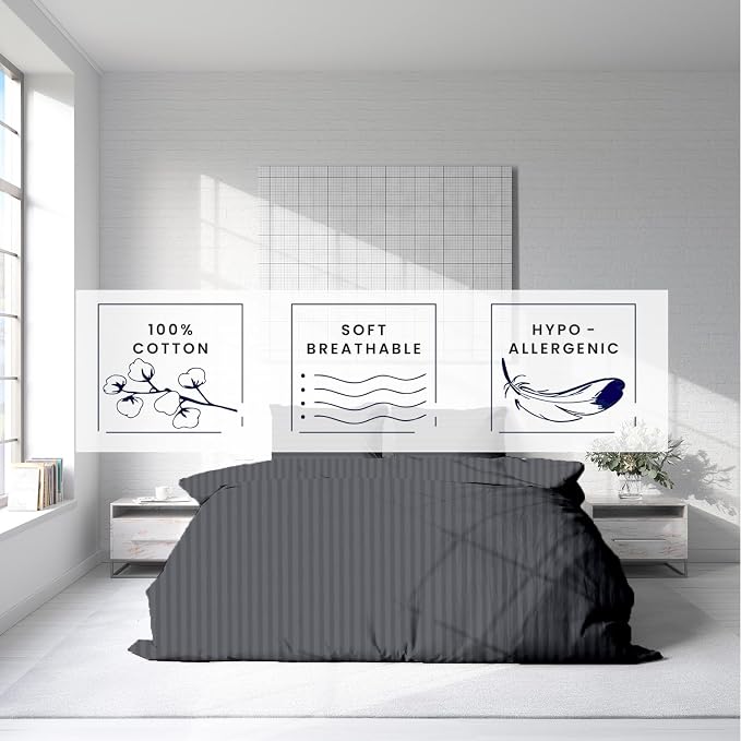 Kotton Culture 1 Pc Queen Size Duvet Cover Only -100% Egyptian Cotton 600 TC - Image 5