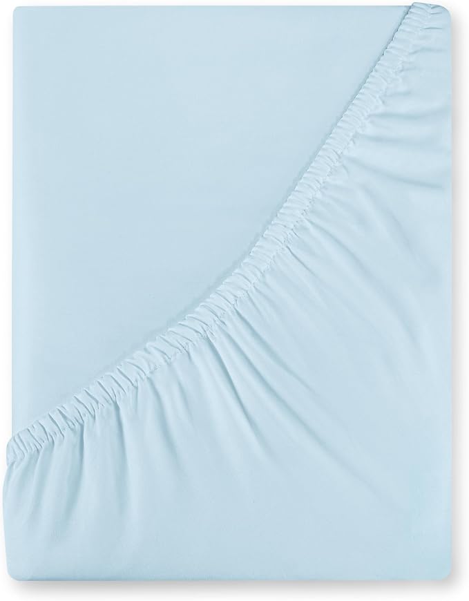 Royale Linen 400 Thread Count 100% American Grown Cotton Fitted Sheet Twin Size by ROYALELINENS