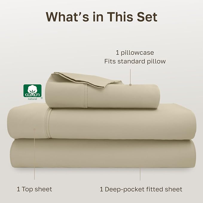 California Design Den Soft 100% Cotton Bed Sheets Twin XL Set, 400 Thread Count - Image 4