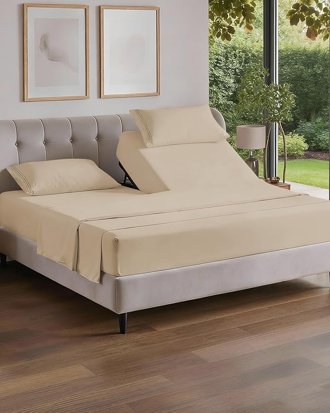 Flex Top Split Head King 4 Piece Sheet Set by CGKUnlimited