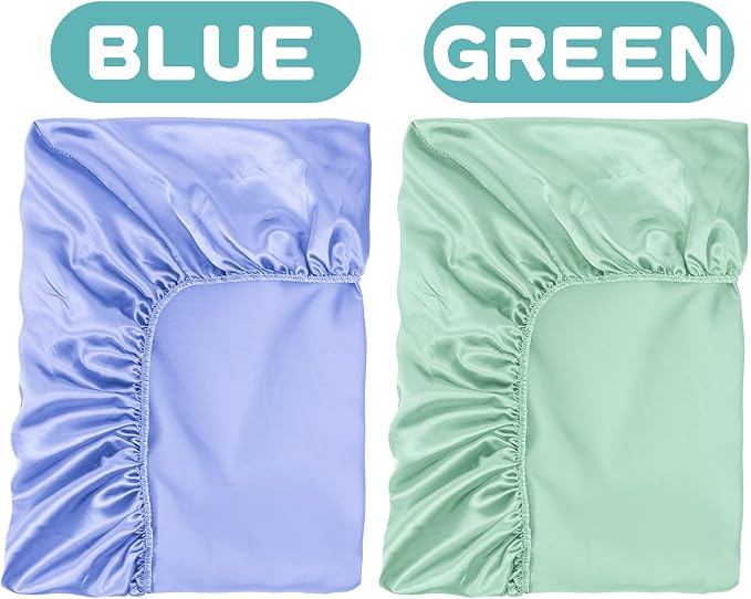 GUNTAIL 2 Pack Satin Soft Crib Sheet - Image 4