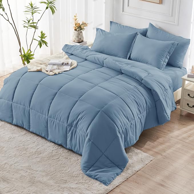 JOLLYVOGUE California King Comforter Set, Ultra-Soft Bed in a Bag Cal King Size - Image 8
