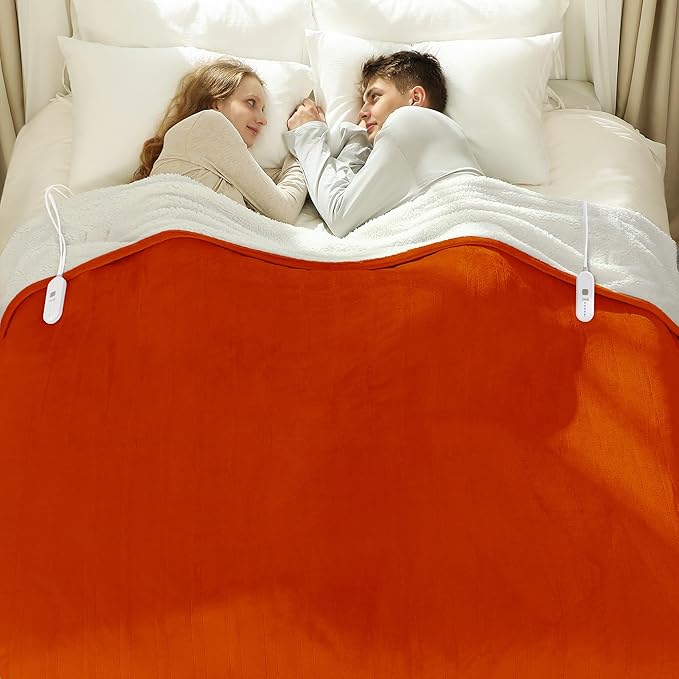 Electric Heated Blanket Queen Size 84"x90" by Vellubam