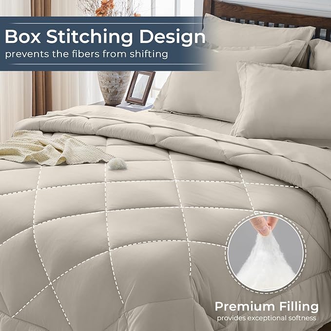 HEVUMYI Linen Twin Comforter Set - Image 4