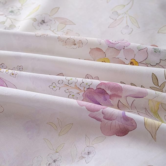 OAITE Duvet Cover Set Twin Size Floral Pattern Ultra Soft 100% Cotton Duvet - Image 6