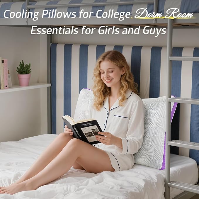 BETU Cooling Pillow Queen Size, Shredded Memory Foam Cool Pillow - Image 3