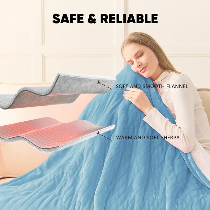 greenoak Heated Blanket Electric Throw 50"X60", Heating Blankets - Image 7