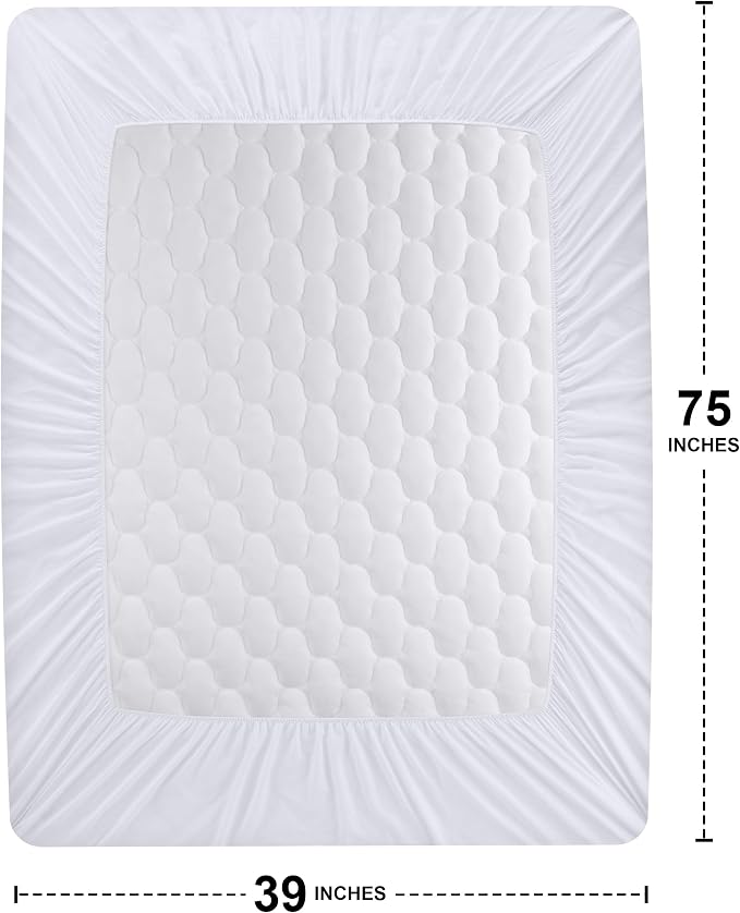 Utopia Bedding Waterproof Mattress Protector, Twin Mattress Pad, Quilted Fitted - Image 4