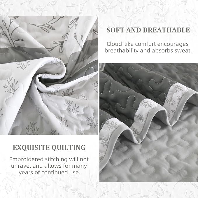 DJY Striped Quilt Set Queen Size - Image 6