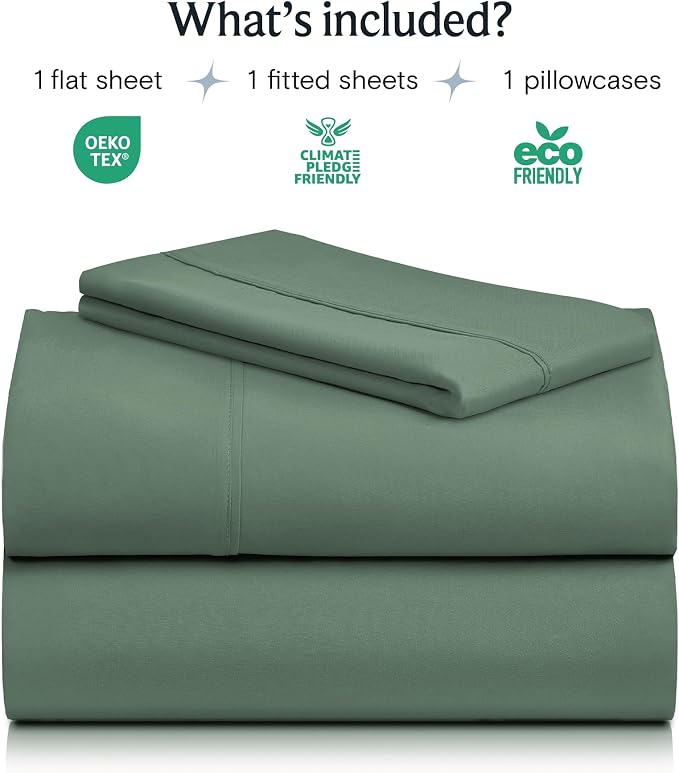 LuxClub 3 PC Sheet Set Sheets Deep Pockets 18" Eco Friendly Wrinkle Free Sheets - Image 2