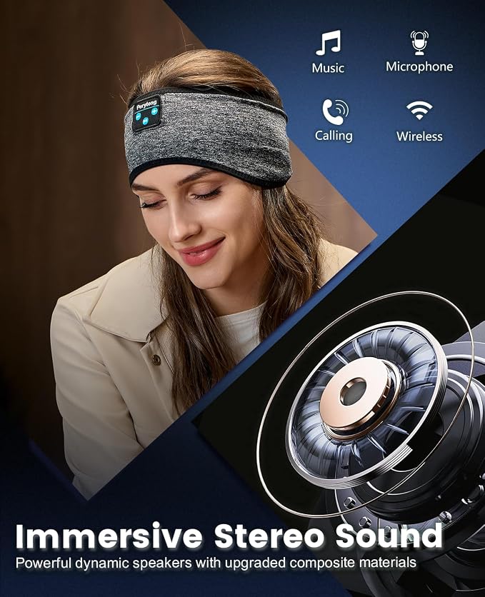 Perytong Sleep Headphones Wireless, Air Travel, Meditation - Image 4