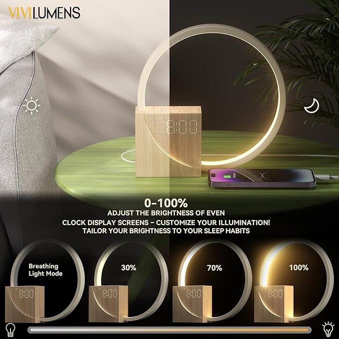Vivilumens Sunrise Alarm Clock for Heavy Sleepers Adults, Wake-up Light - Image 7