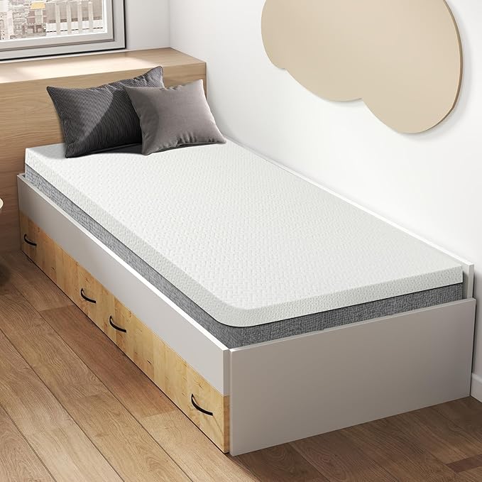 Czpalo 3 Inch Gel Memory Foam Mattress Topper Twin XL, Cooling Mattress Topper by Czpalo