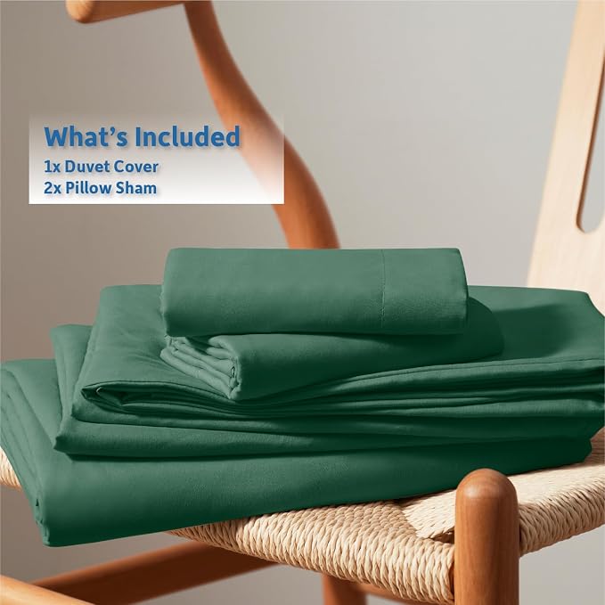 Nestl Dark Green Duvet Cover Queen Size - Image 9