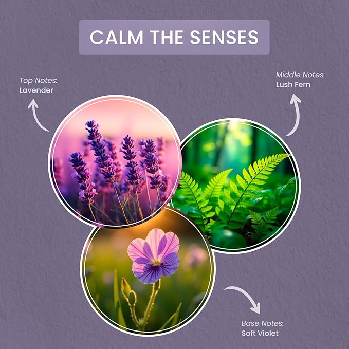 Carolina Calm The Senses Scented Candle, 16 oz Lavender & Fern Scented - Image 2