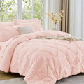 Sasttie King Size Comforter Set, 7-Piece Bed in a Bag, Pintuck Bedding Set by SASTTIE