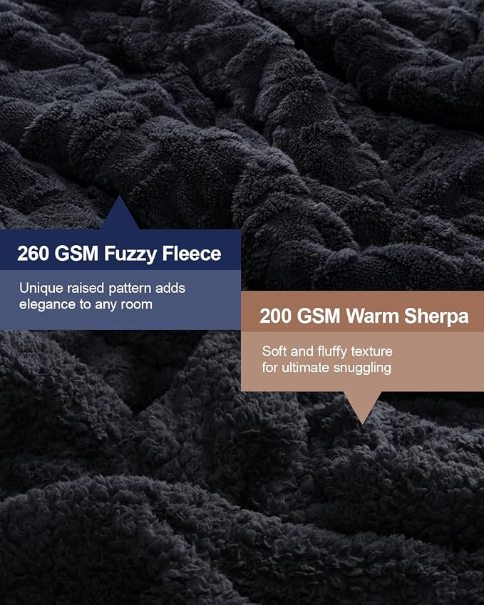 Super Fuzzy Soft Sherpa Fleece Weighted Blanket, 20 lbs Dual Sided Fluffy Heavy - Image 3