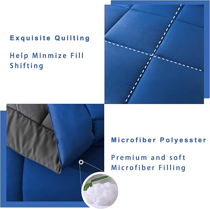 DOWNCOOL Queen Comforter Set -All Season Bedding Comforters Sets - Image 4
