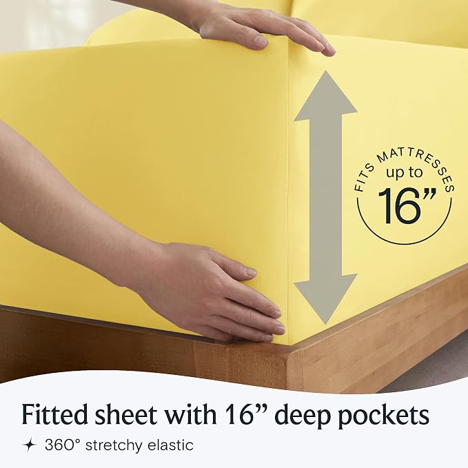 LuxClub 5 PC Sheet Set Bed Sheets Deep Pockets 16" Eco Friendly Wrinkle Free - Image 6