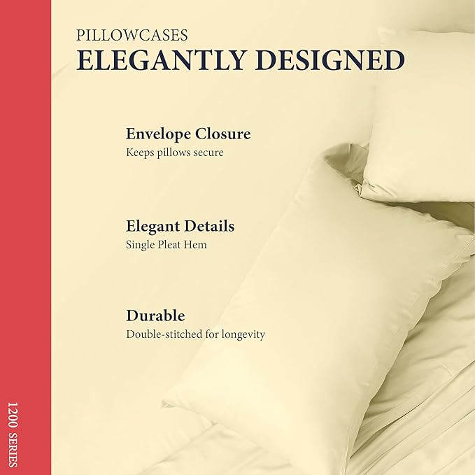 100% Egyptian Cotton King Size Sheets Set - Image 5