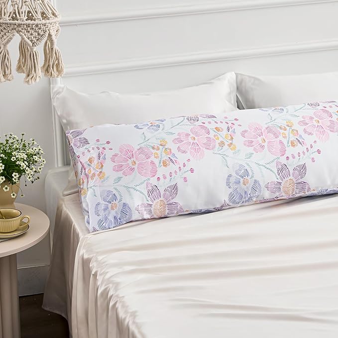 EXQ Home Satin Pillowcase for Hair and Skin Body- Multicolor Printed Flower - Image 5