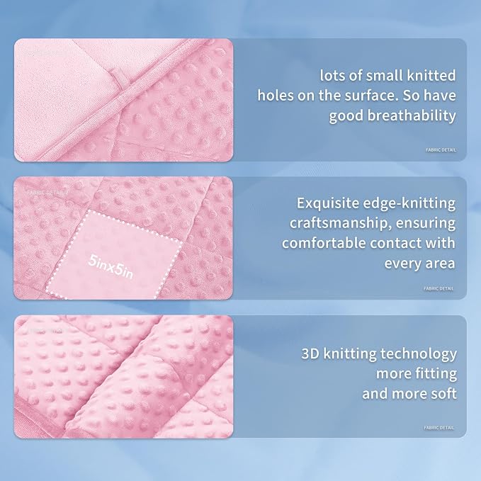 Topcee Weighted Blanket for Adults, Minky Dots Heavy Blanket for 190-210lbs - Image 6