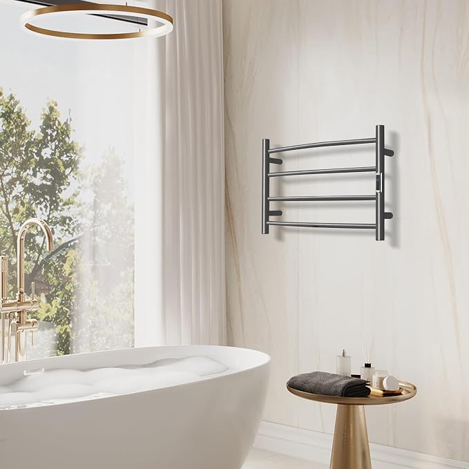 Towel Warmer with Built-in Timer Bathroom Wall Mounted Bath Towel Heater - Image 7