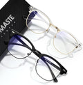 Blue Light Blocking Glasses Vintage Half Frame UV Clear Lens Anti Eyestrain by AOMASTE