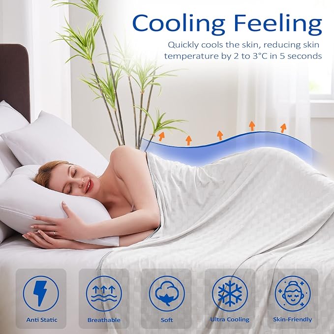 Topcee Cooling Blanket, Summer Cooling Blankets - Image 2