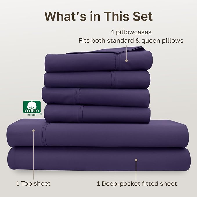 California Design Den 6-Pc Queen Size Sheet Set - Image 4