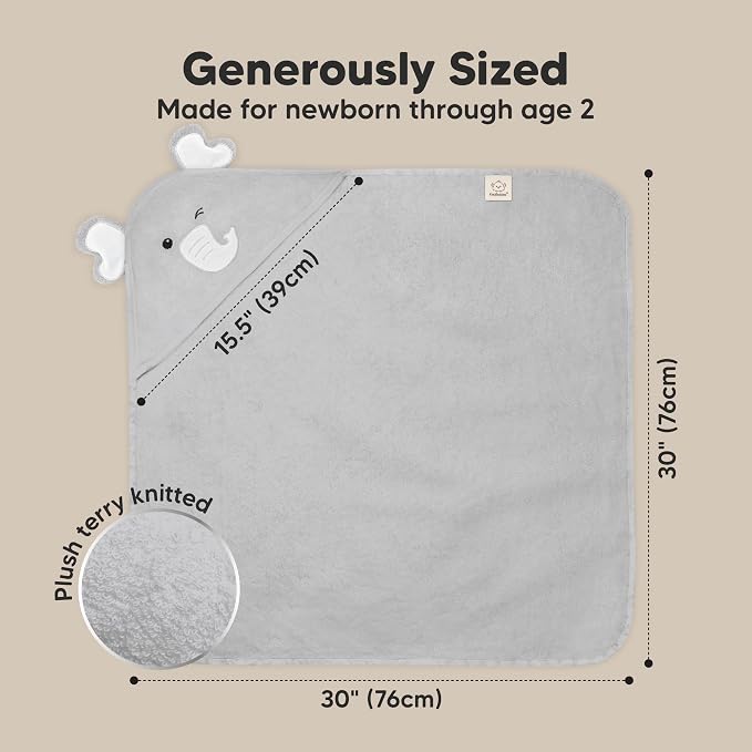 KeaBabies Hooded Baby Towel for Newborn - Image 4