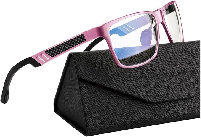 ANYLUV Blue Light Blocking Glasses Men Computer Gaming Glasses Lightweight by ANYLUV