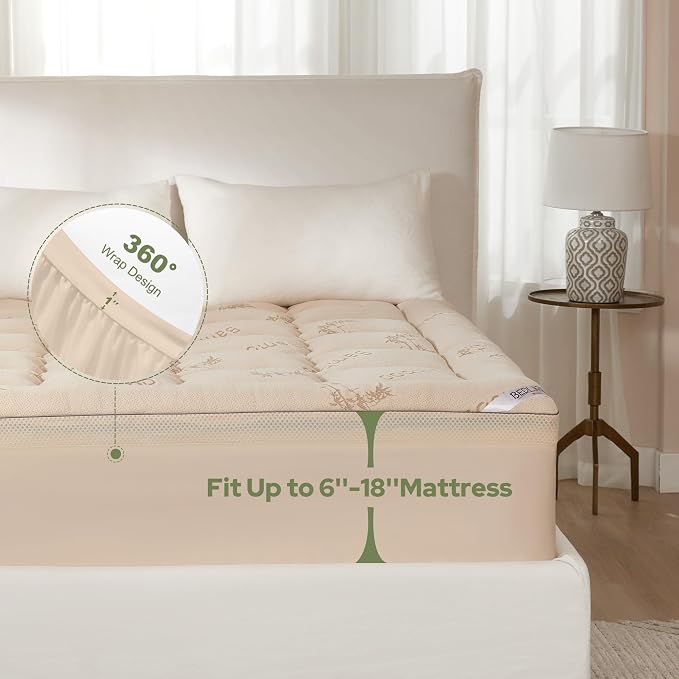 BEDLORE 4 Inch Memory Foam Mattress Topper Twin XL, 2-in-1 Dual Layer Design - Image 5