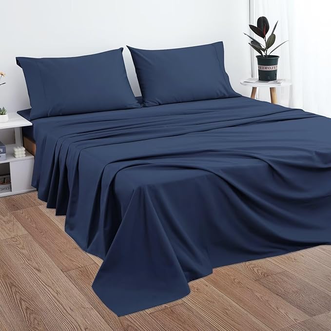 2-Pack Cotton Queen Flat Sheet Only, 600 Thread Count 100% Egyptian Cotton Top - Image 5