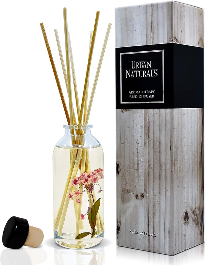 Urban Naturals Sweet Pea & Sandalwood Reed Diffuser Set | Made by UrbanNaturals