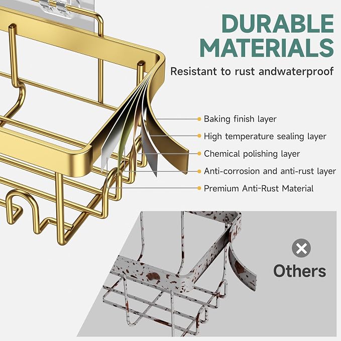Veken Adhesive Shower Caddy 6-Pack, Gifts - Image 3