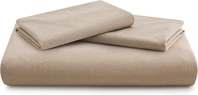 LOVQUE Bedding Duvet Cover Queen Size, 100% Washed Cotton Linen Like Natural - Image 7
