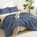Litanika Comforters Bluish Grey Twin/Twin XL Size, 2 Pieces Lightweight Solid by Litanika