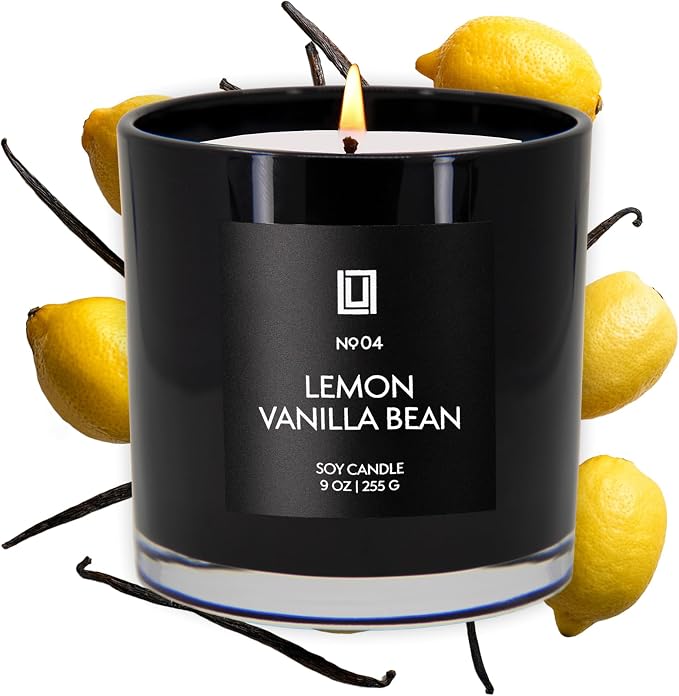Lulu Candles | Lemon & Vanilla Bean | Luxury Scented Soy Jar Candle | Hand by LULUCANDLES