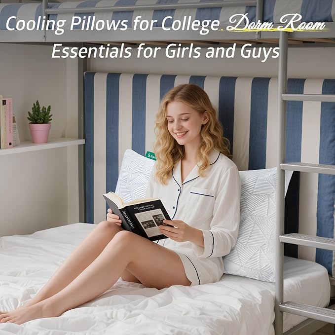 BETU Cooling Pillow Queen Size, Shredded Memory Foam Cool Pillow - Image 5